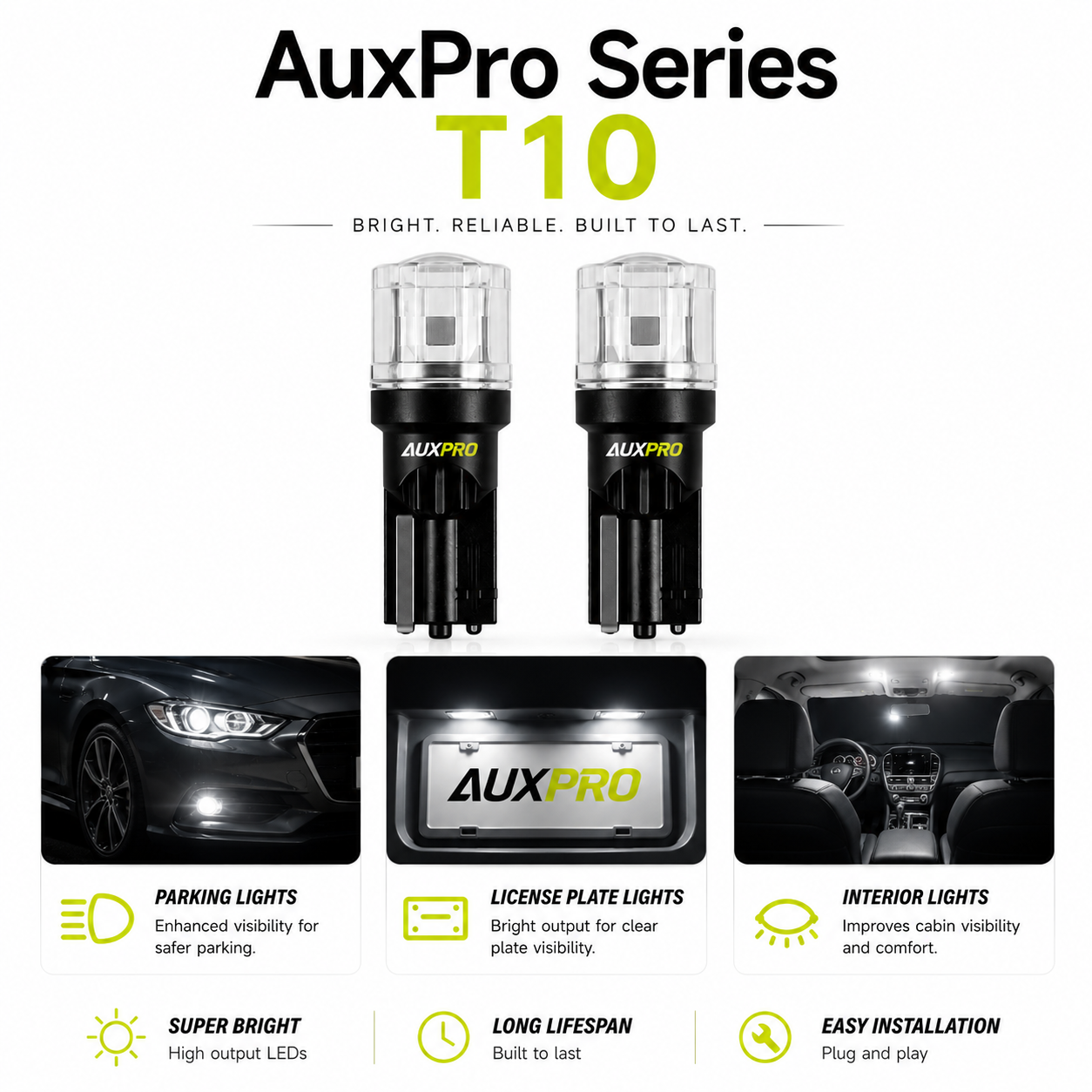 T10 AuxPro Series | Parking | Licence Plate | Interior